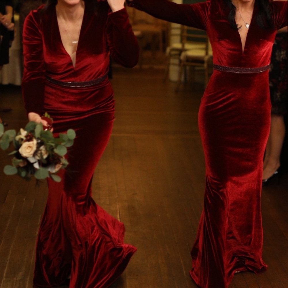 “Colors” Burgundy Evening gown, size 8